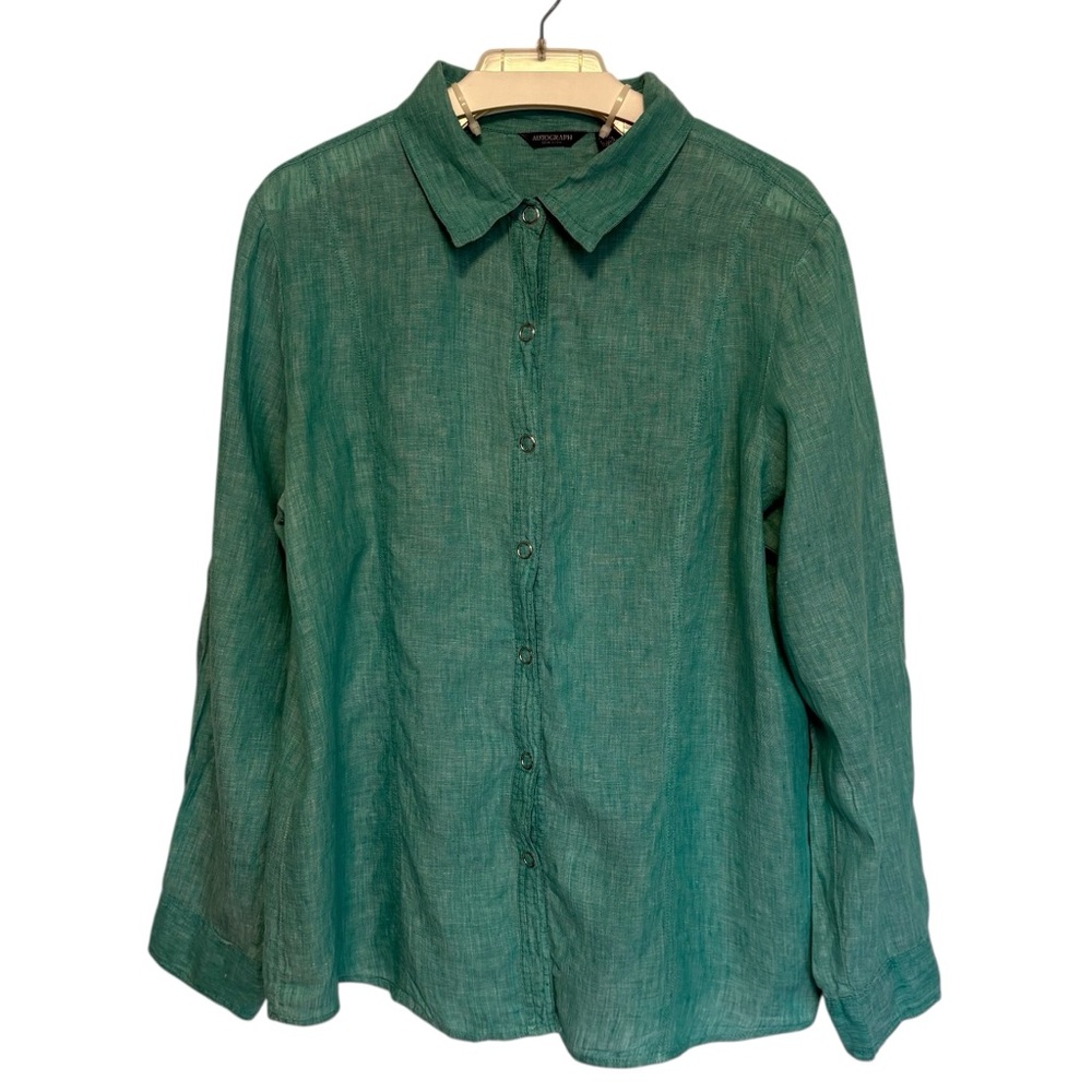 AUTOGRAPH New York 100% Linen Button Down Shirt